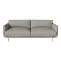 Light gray modern sofa with smooth upholstery and clean lines, perfect for contemporary living spaces.