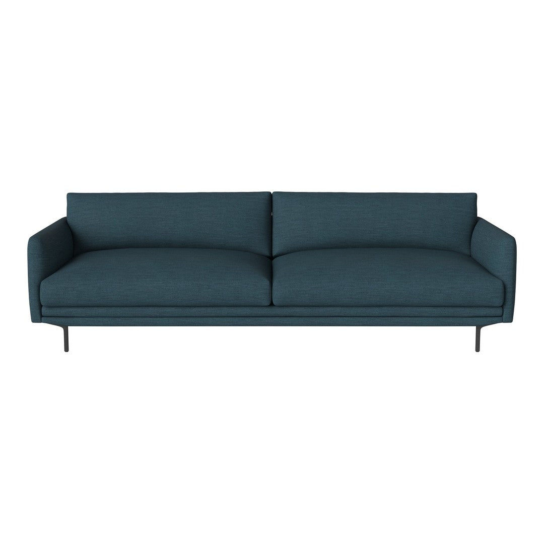 Teal velvet sofa with a sleek, modern design and smooth, minimalist lines. Perfect for contemporary living spaces.