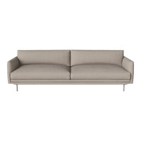 Light beige sofa with a smooth, textured fabric and clean, modern lines. Ideal for contemporary living spaces.