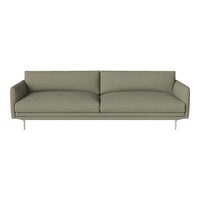 Modern olive green sofa with a sleek, minimalist design and subtle textured fabric, perfect for contemporary spaces.