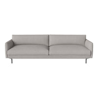 Light gray modern sofa with clean lines and no visible patterns, perfect for contemporary living spaces.
