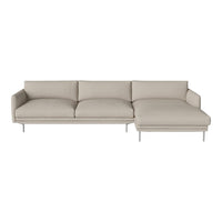 Modern beige sectional sofa with a sleek design and plush cushions, perfect for any contemporary living space.