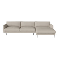 Light beige modern sectional sofa with smooth cushions and a minimalist design. Ideal for contemporary living spaces.