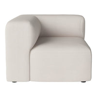 Light beige modular sofa with a smooth, minimalist design and soft, textured fabric. Perfect for modern interiors.