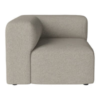 "Light gray modular sofa section with a smooth, minimalist design and soft texture, perfect for modern interiors."