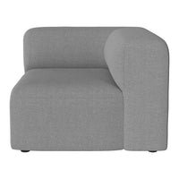 Gray fabric modular sofa element with a sleek, minimalist design and soft, smooth texture. Perfect for modern decor.