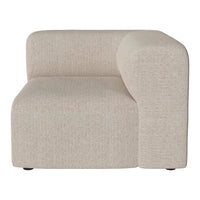 Beige textured fabric couch with a modern, minimalist design and smooth, rounded corners. Perfect for contemporary interiors.