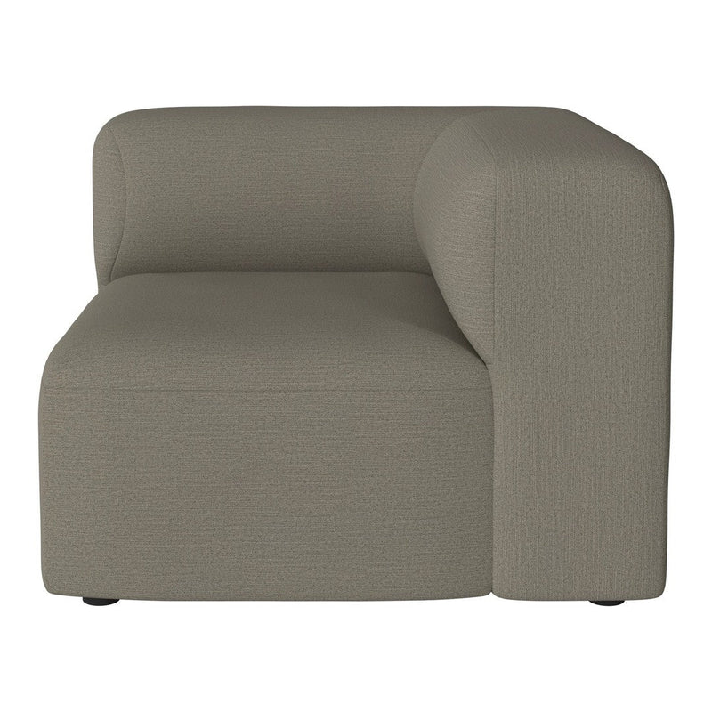 "Soft grey modular sofa with a textured, contemporary pattern; ideal for modern living spaces."