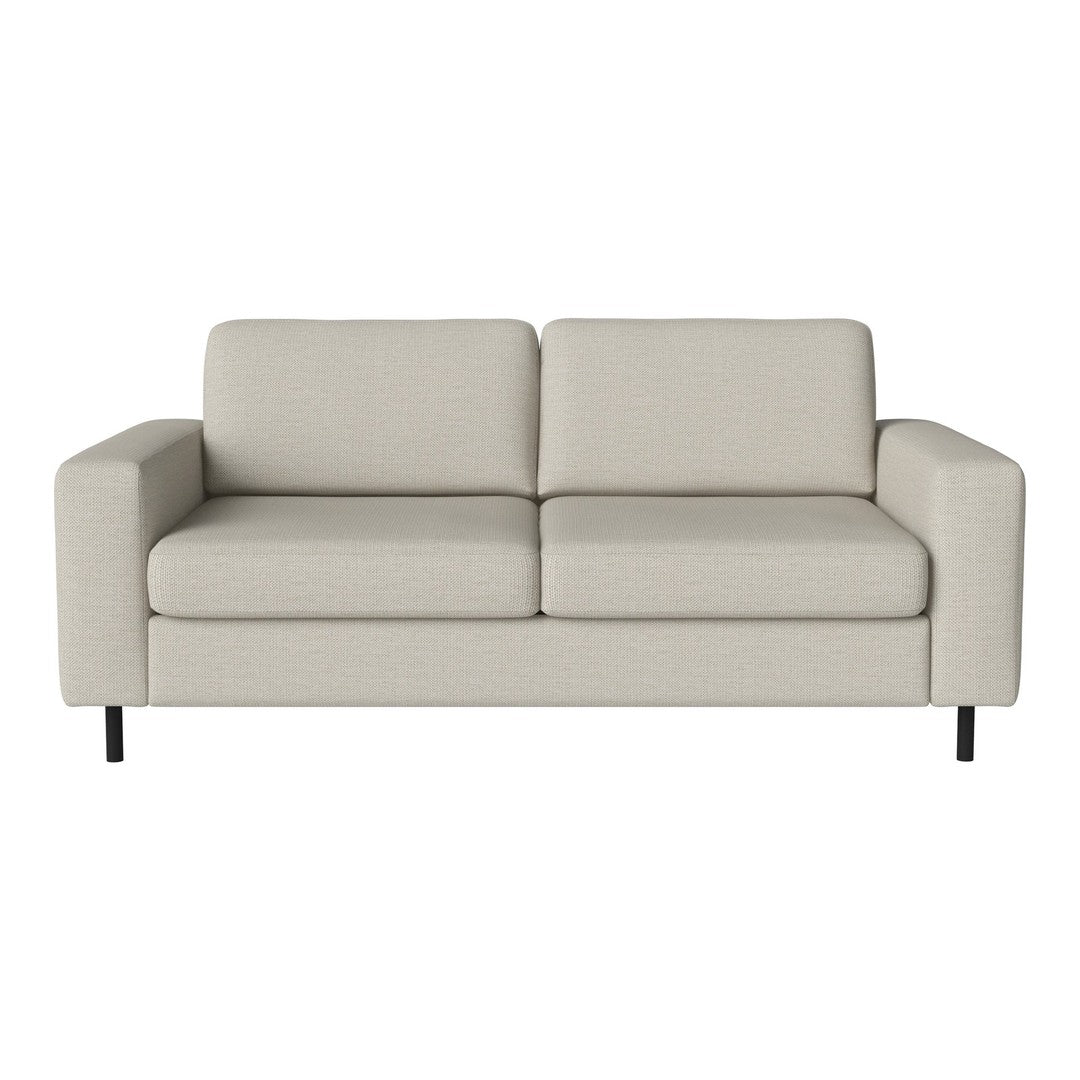 Light gray modern sofa with a minimalist design and smooth fabric, perfect for contemporary living spaces.