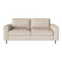 Beige modern sofa with clean lines and soft fabric, featuring a minimalist design and subtle texture. Perfect for any decor.