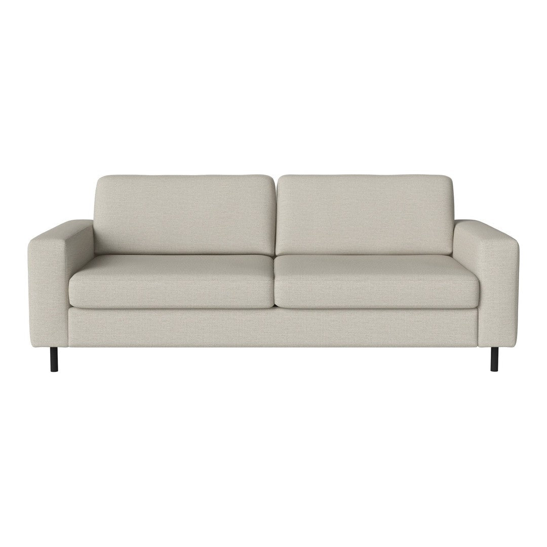 Light gray modern sofa with smooth, minimalist design and subtle texture. Perfect for contemporary living spaces.