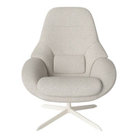 Light gray upholstered chair with a minimalist design and subtle textured fabric. Perfect for modern interiors.