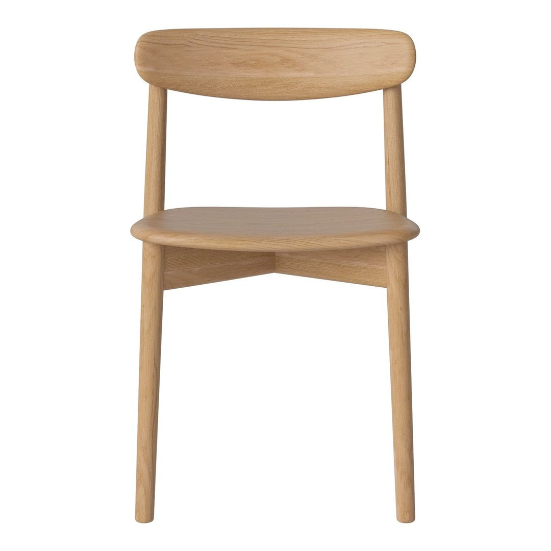 Light natural wood chair with a smooth, minimalist design and no visible patterns. Ideal for modern decor.