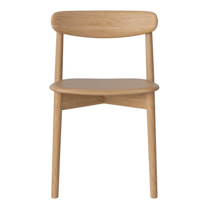 Light natural wood chair with a smooth, minimalist design and no visible patterns. Ideal for modern decor.