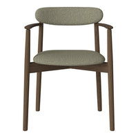Green textured upholstery with a natural wood frame, modern design, and minimalistic style. Perfect for contemporary spaces.