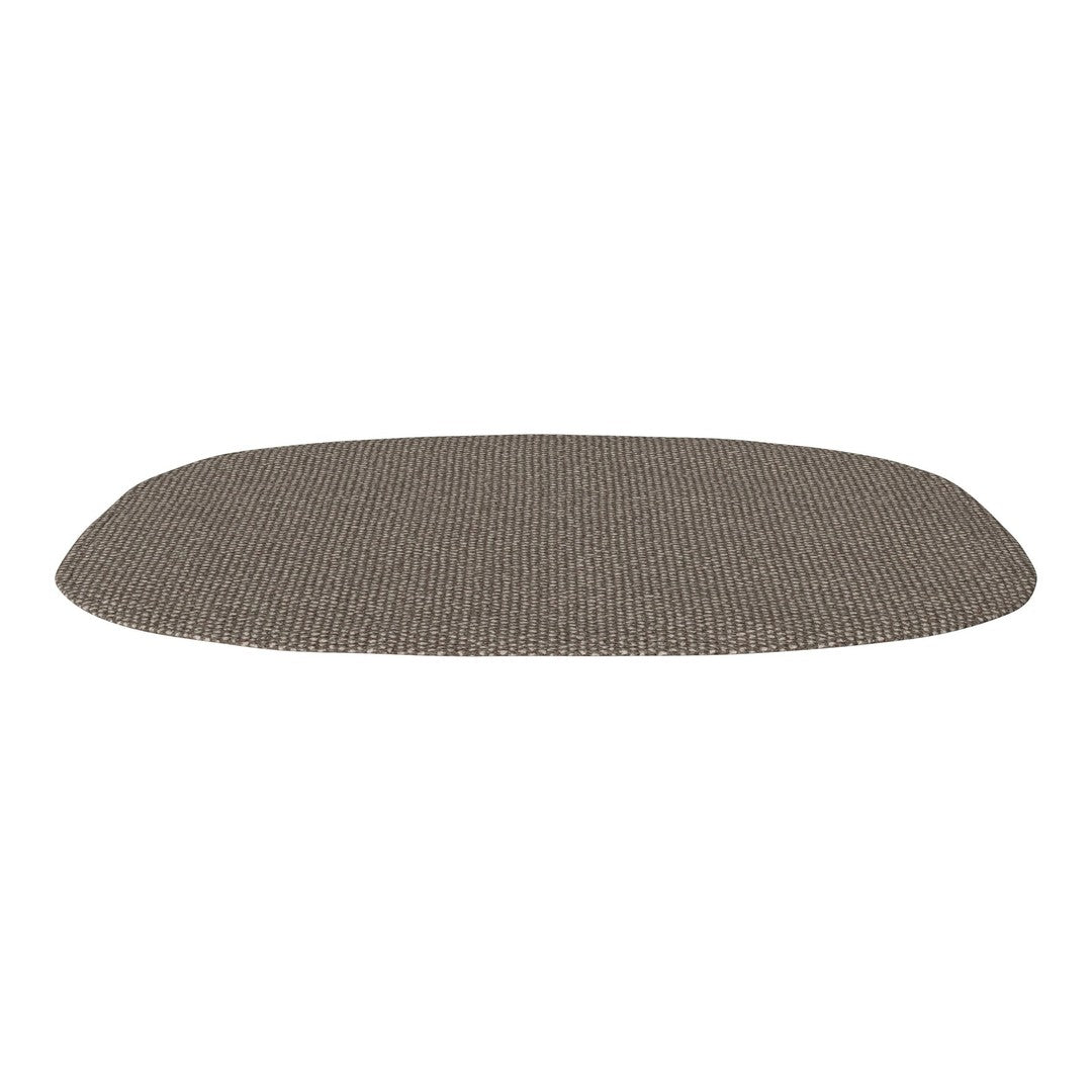 Brown textured mat with a subtle woven pattern, ideal for adding warmth to any space.