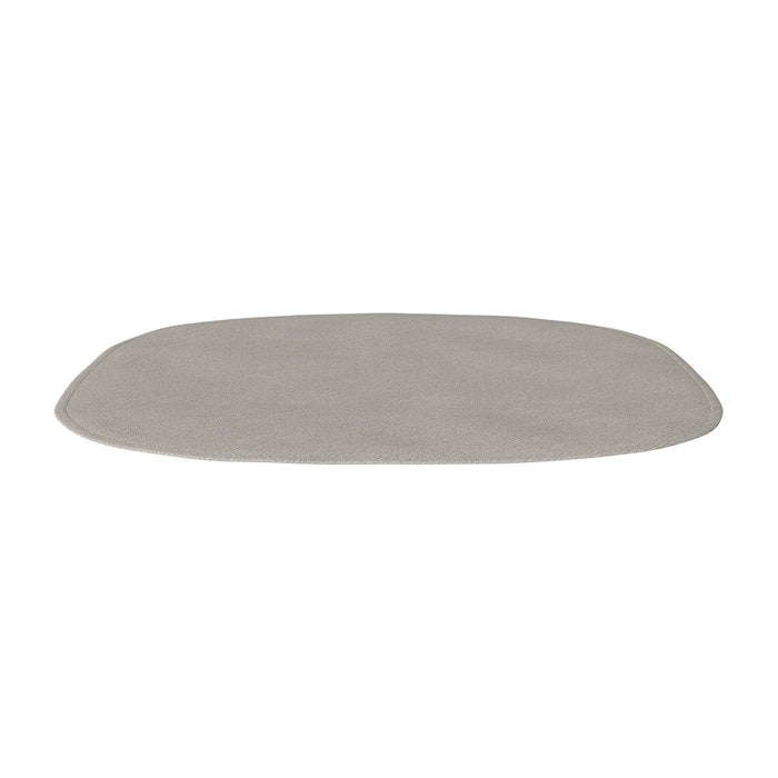 Soft gray oval placemat with a smooth texture, perfect for elegant dining settings or casual table decor.