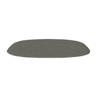 Gray oval rug with a textured pattern, ideal for modern home decor. Perfect neutral accent for various spaces.