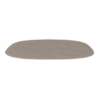 Soft taupe rectangular placemat with a smooth, matte finish, adding elegance to any table setting.