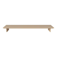 Light beige shelf with a smooth, minimalist design and clean lines, perfect for modern decor.