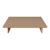 Light oak wood coffee table with a smooth, natural finish and minimalistic design. Modern, warm tone complements any decor.