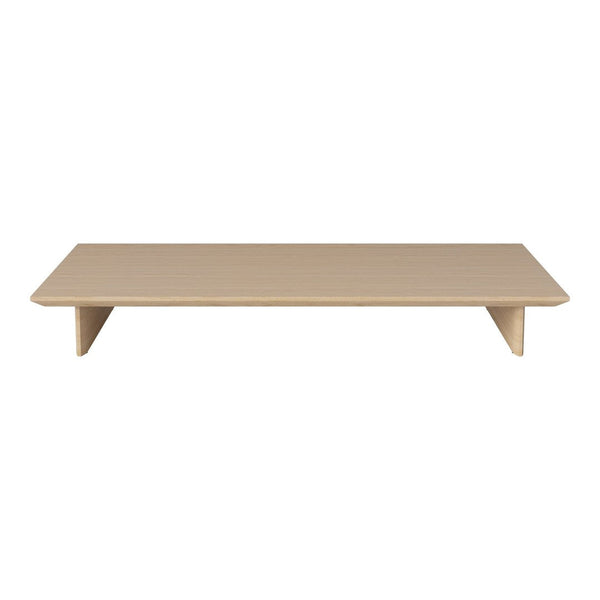 Beige minimalist coffee table with a smooth surface and simple, modern design. Ideal for contemporary decor.