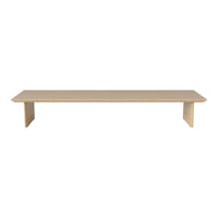 Light wood tabletop with a smooth finish and minimalistic design, featuring a natural beige color.