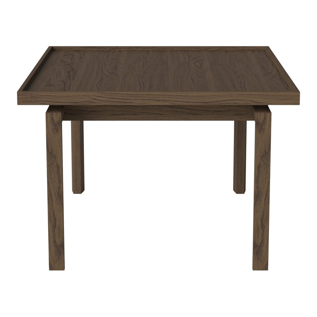Brown wooden table with a smooth, rectangular top and clean, minimalist legs. Ideal for modern or rustic decor.