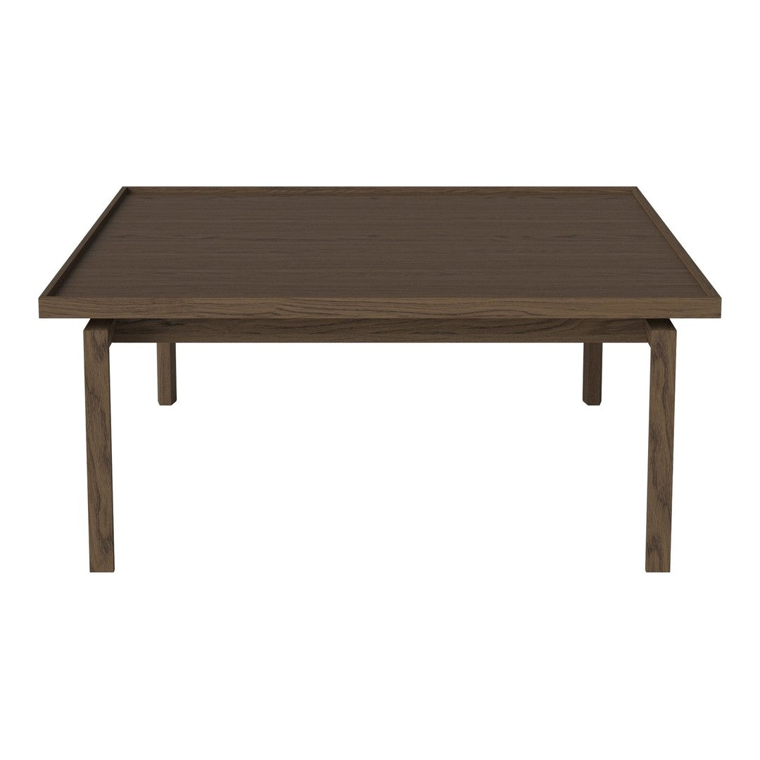 Brown rectangular table with a smooth finish and simple design, perfect for modern decor.
