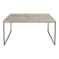 Gray textured tabletop with a sleek metal frame, ideal for modern decor. Simple and stylish design.