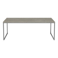 Gray textured tabletop with a sleek metal frame, perfect for modern decor.
