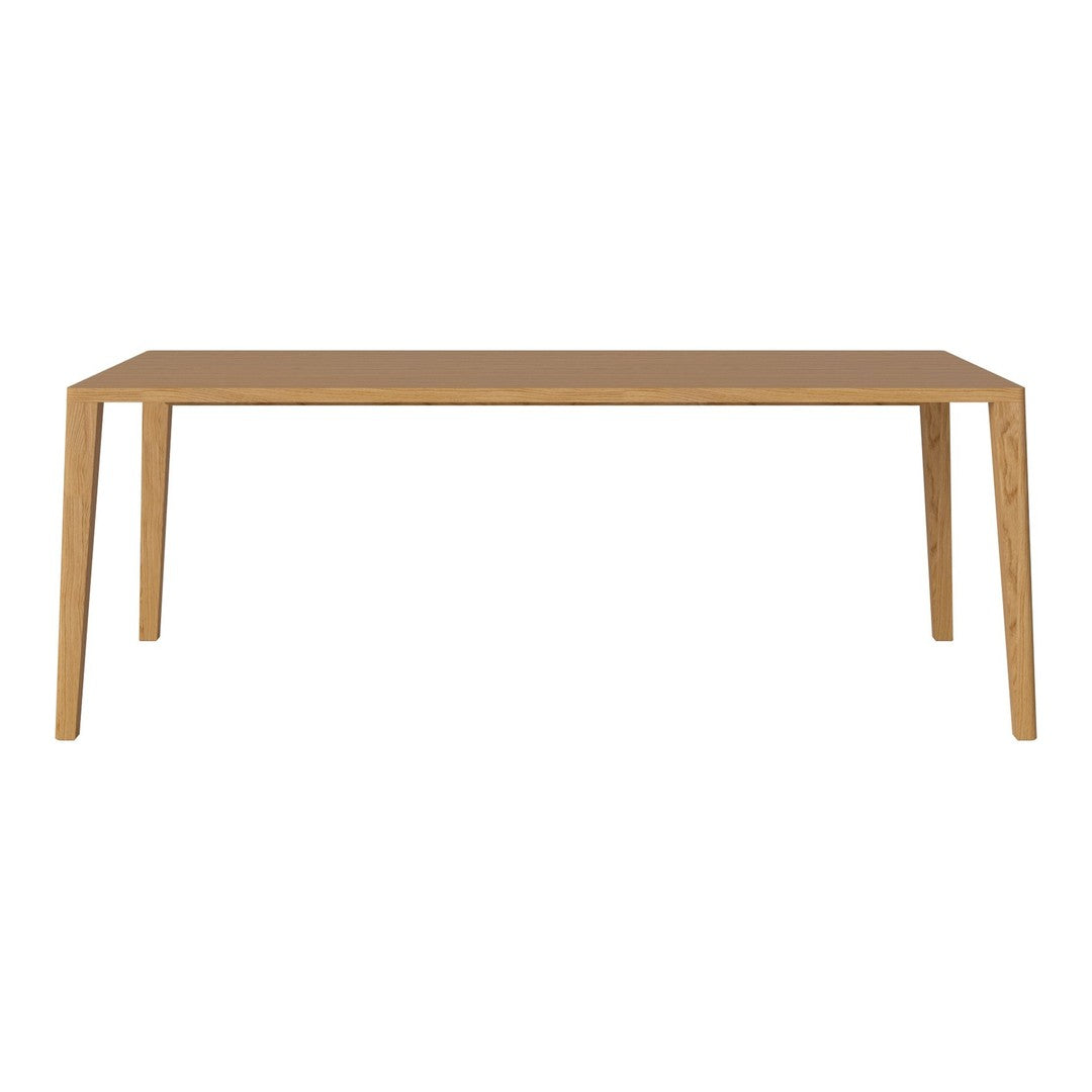 Light wood dining table with a sleek, minimalist design and smooth, natural finish. Perfect for modern interiors.