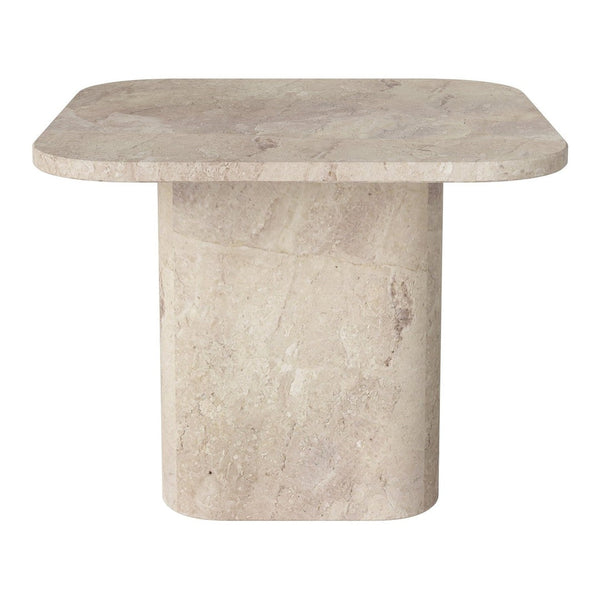Elegant light beige tabletop with a smooth, matte finish, featuring soft, natural stone patterns.