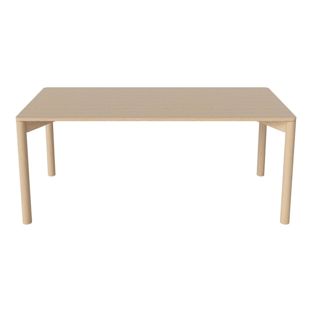 Beige rectangular table with a smooth, solid surface and minimalistic design. Perfect for modern decor.