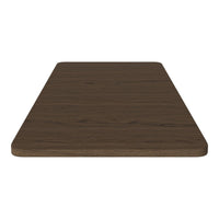 Dark walnut tabletop with a smooth finish and subtle wood grain pattern. Perfect for modern furnishings.