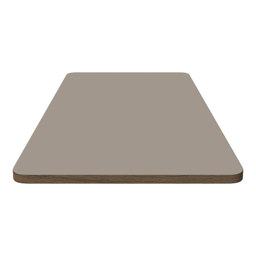 Solid light beige tabletop with smooth edges, featuring a minimalist design and earthy tones. Perfect for any decor.