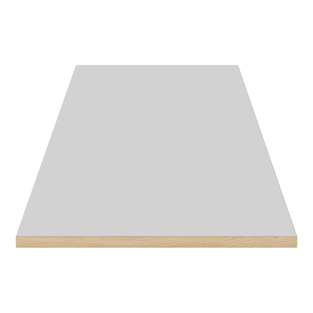 Gray smooth surface with a natural wood edge, ideal for modern home decor and furniture projects.