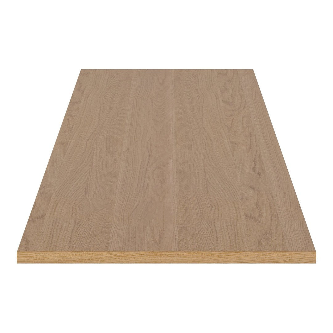 Light oak wood tabletop with a smooth, natural grain pattern and soft beige tones. Ideal for modern furniture designs.