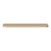 Beige shelf with a smooth, minimalistic design and rounded edges, perfect for modern decor.