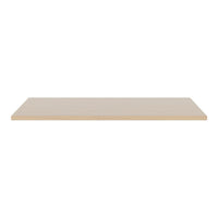 Light beige rectangular shelf with a smooth surface and no patterns, perfect for versatile home decor.