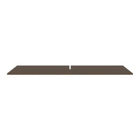 Solid dark brown tabletop with a smooth finish, featuring a sleek, minimalist design and no visible patterns.