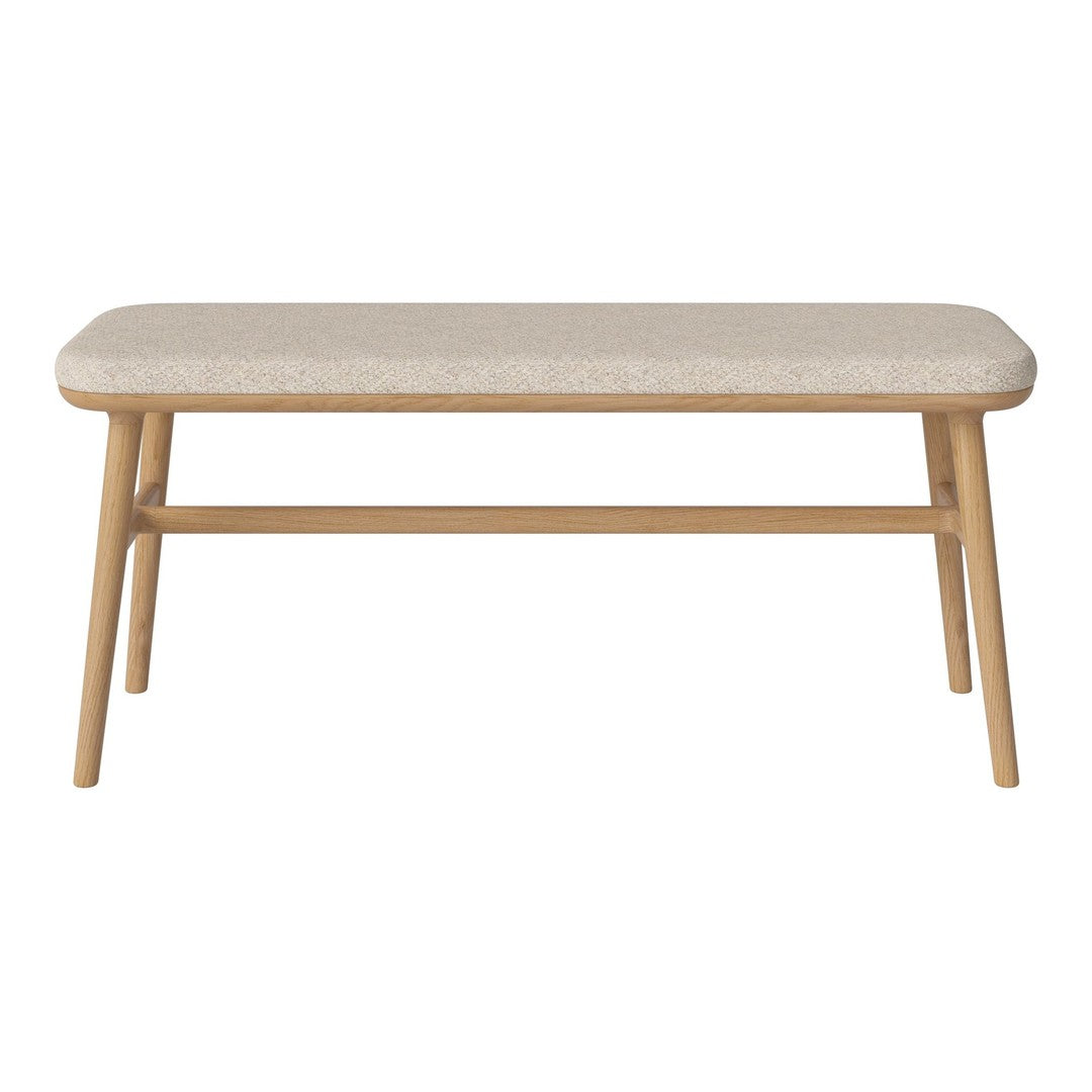 Light beige tabletop with a subtle pattern, supported by light wood legs. Modern and minimalist design.