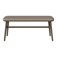 Brown rectangular coffee table with a textured surface and wooden legs, perfect for modern living spaces.