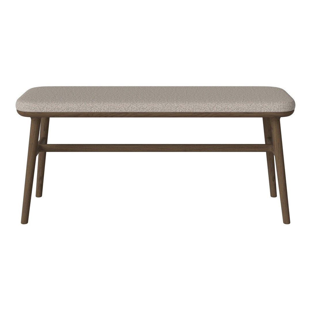 Light beige tabletop with subtle texture on brown wooden legs, perfect for modern decor.