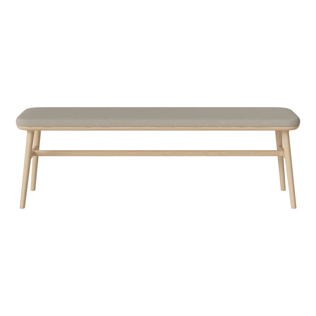 Light gray rectangular tabletop with natural wood legs, minimalist design and smooth finish. Perfect for modern decor.