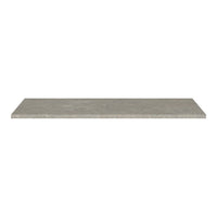 Gray concrete shelf with a smooth, matte finish, featuring subtle variations in tone for a modern look.