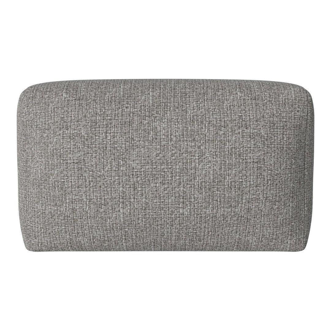 Gray textured pillow with a subtle woven pattern, perfect for modern home décor.