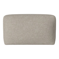Textured beige fabric pillow with a subtle woven pattern, perfect for modern decor.