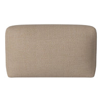 Beige rectangular pillow with subtle woven texture, perfect for a cozy and elegant home decor.