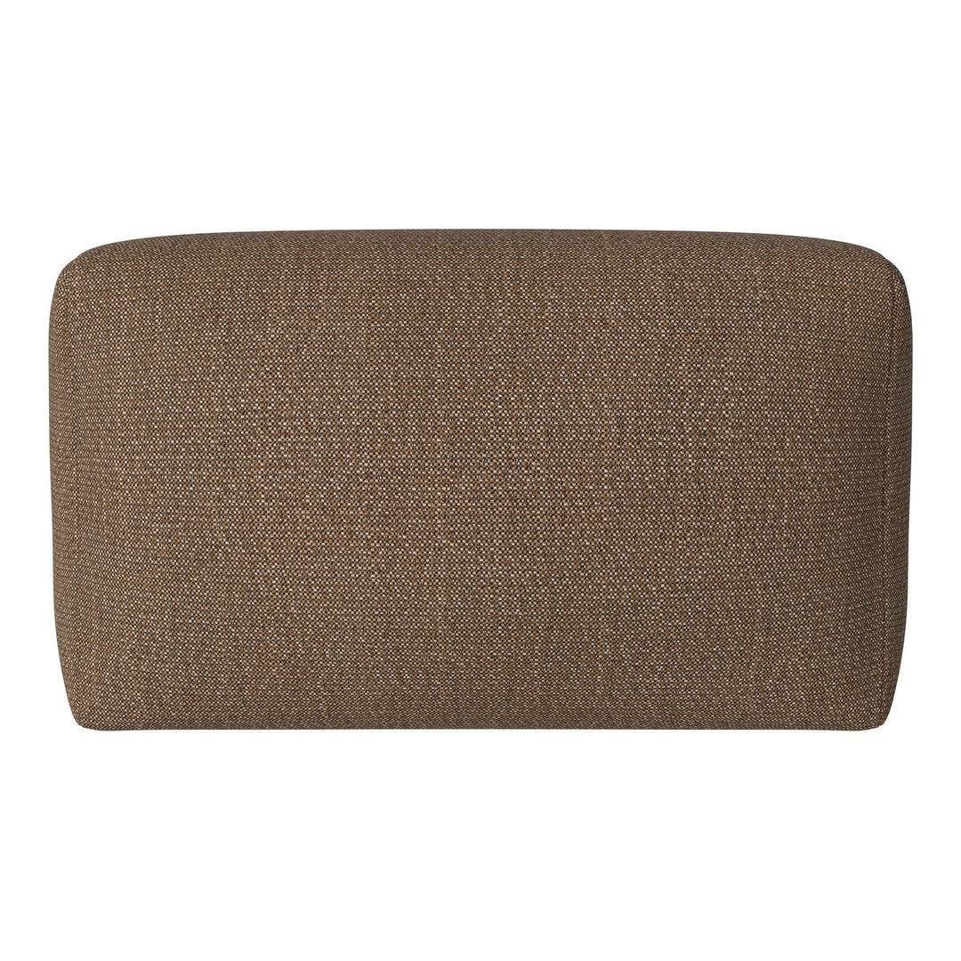 Brown textured pillow with a subtle woven pattern, perfect for adding warmth to any decor.
